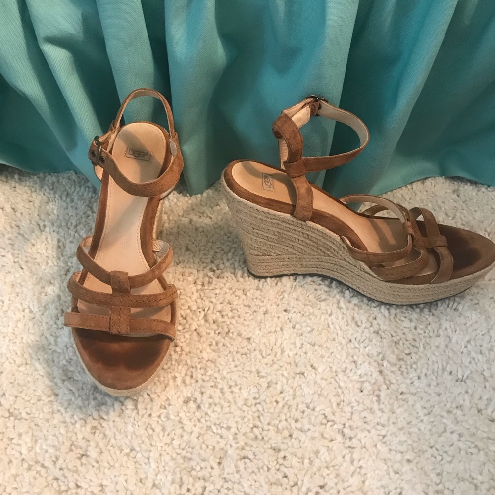 UGG Suede Espadrille Wedges